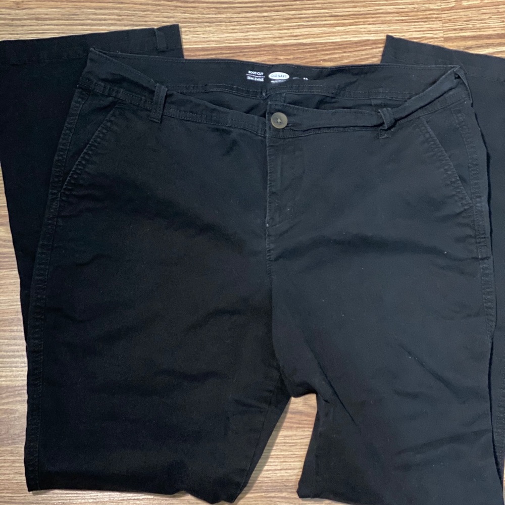 Old Navy Black Chino Bootcut Pants